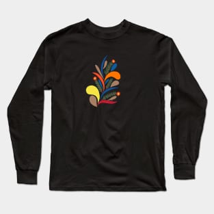 Thanksgiving fall color floral design Long Sleeve T-Shirt